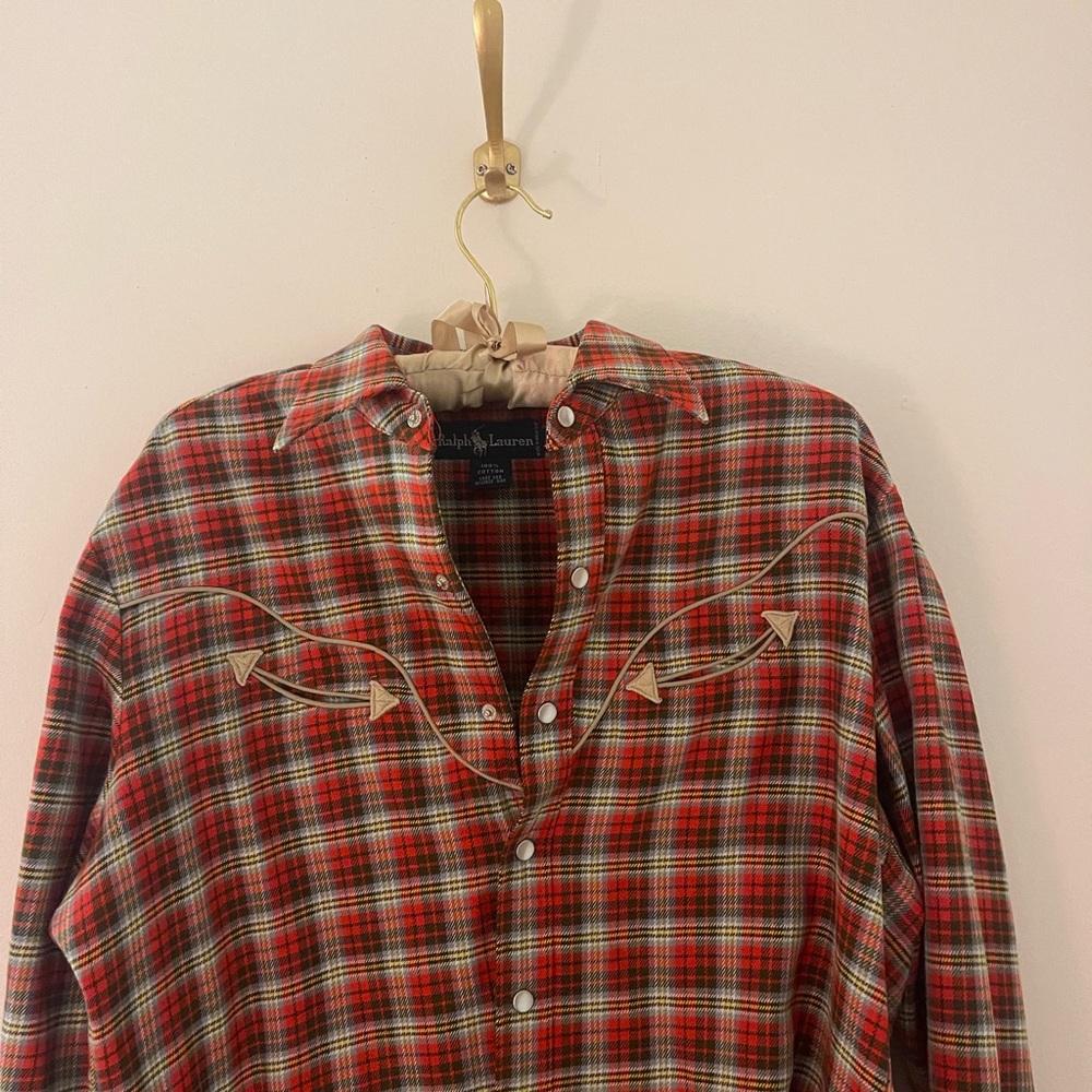 ralph lauren 100% cotton size 8 button up beautiful top - Picture 3 of 7